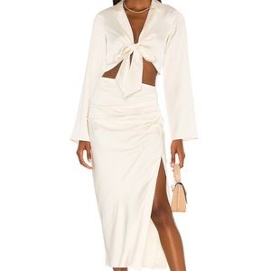 lovers and friends ivory skirt